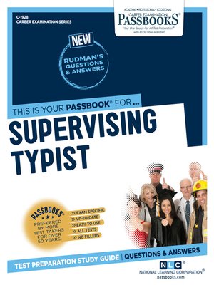 cover image of Supervising Typist